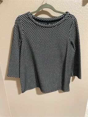 S. Oliver black label Black & White Dot Stretch Knit Top NEW